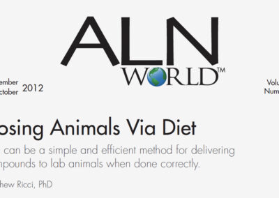 Dosing Animals Via Diet
